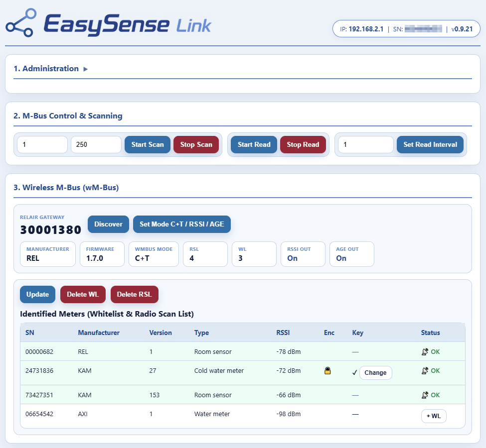 EasySense Link-webportal